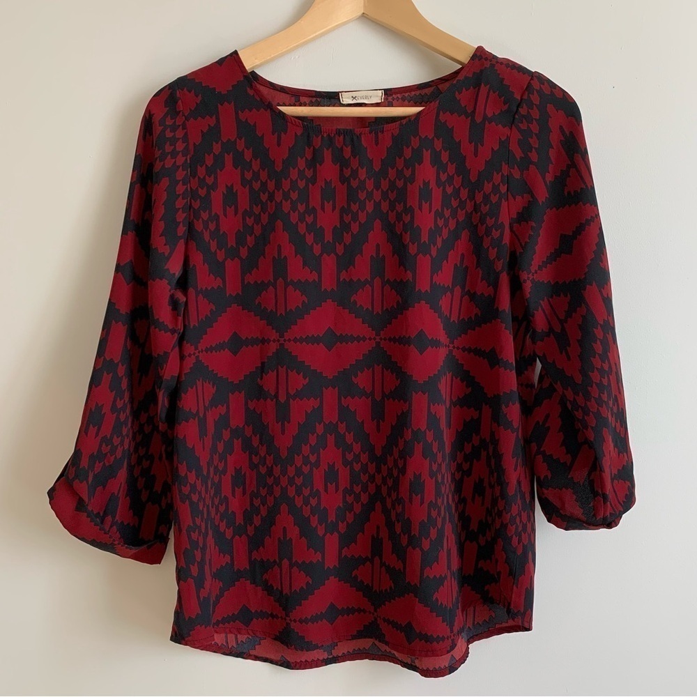 Everly Aztec Patterned Blouse - Picture 3 of 7